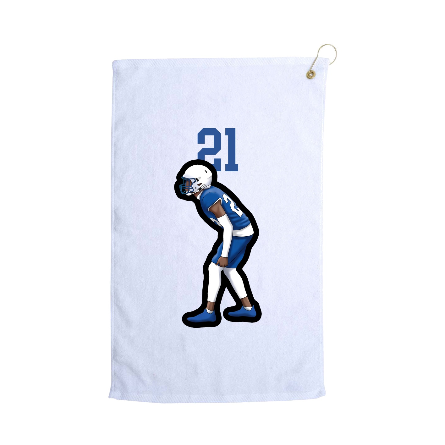 Golf Towel — Number Top in White