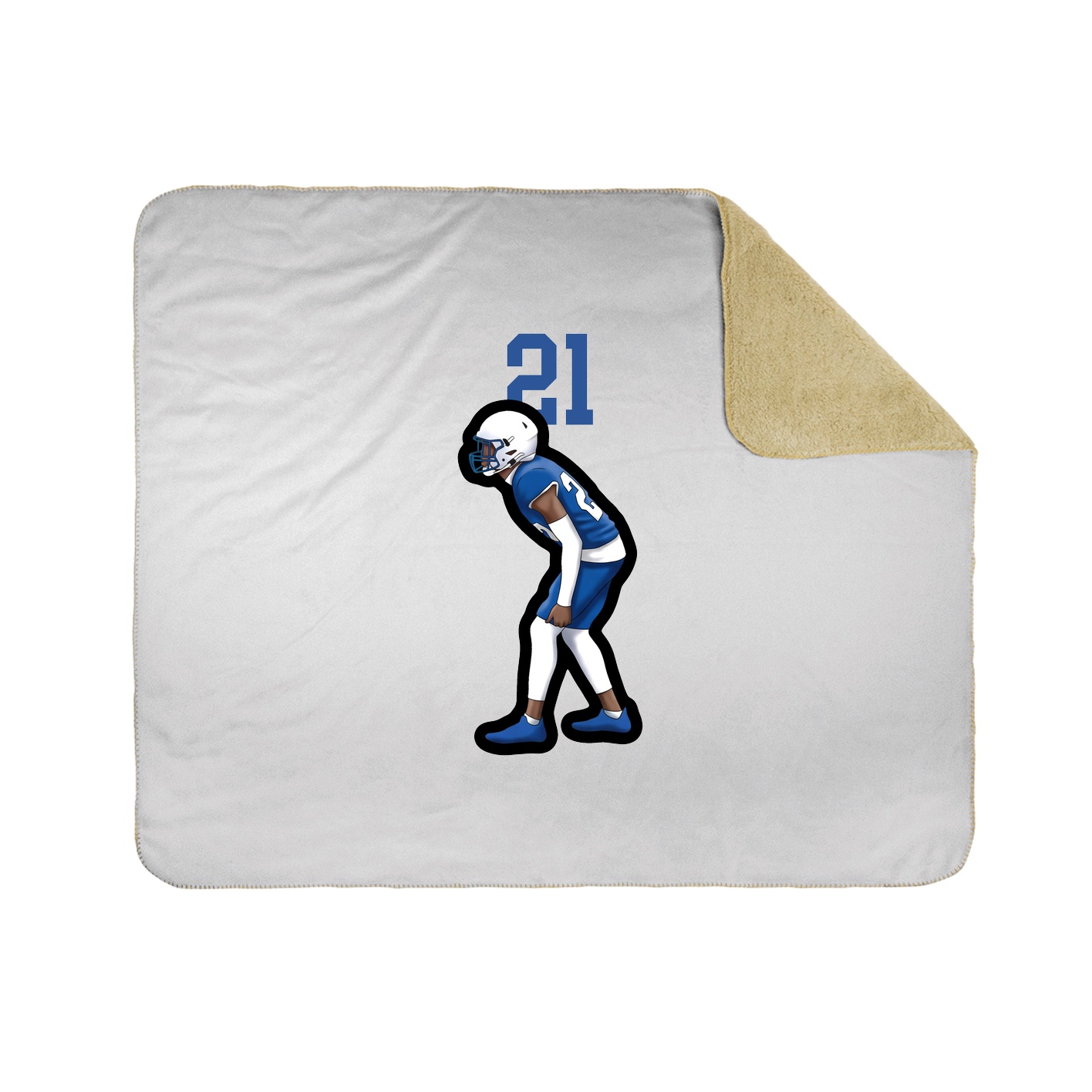 Throw Blanket — Number Top in White