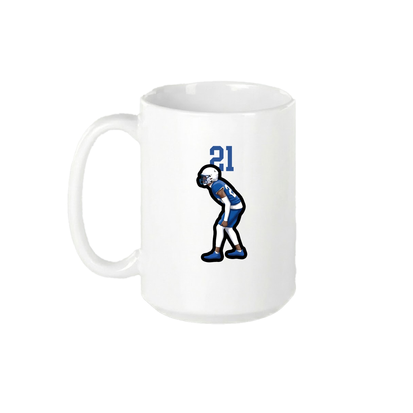 15oz Coffee Mug — Number Top in White