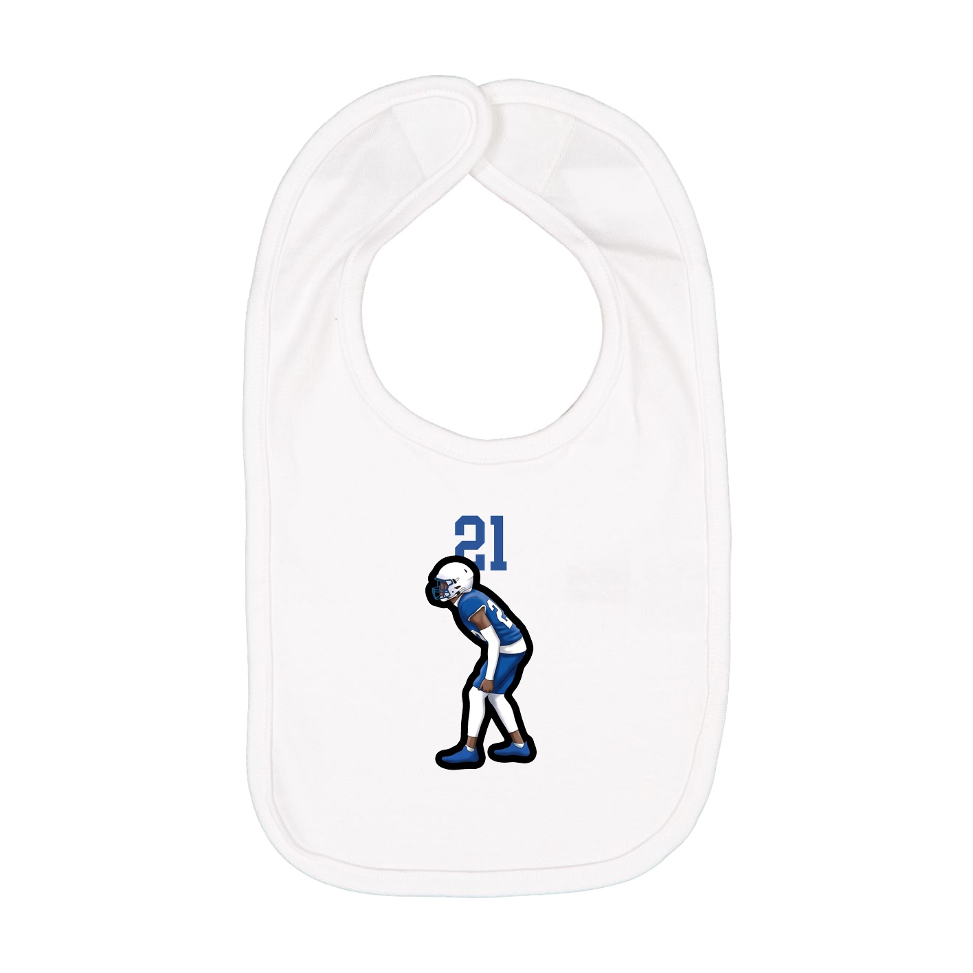 Infant Bib — Number Top in White