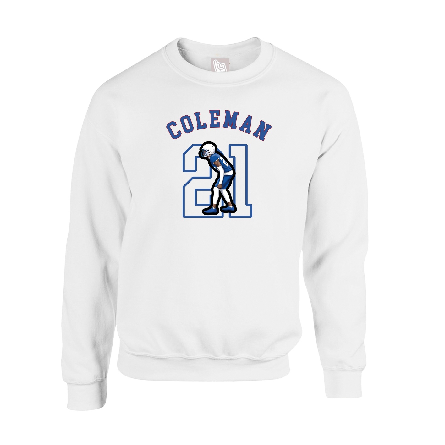 Fleece Crew — Shirsey Arch in White