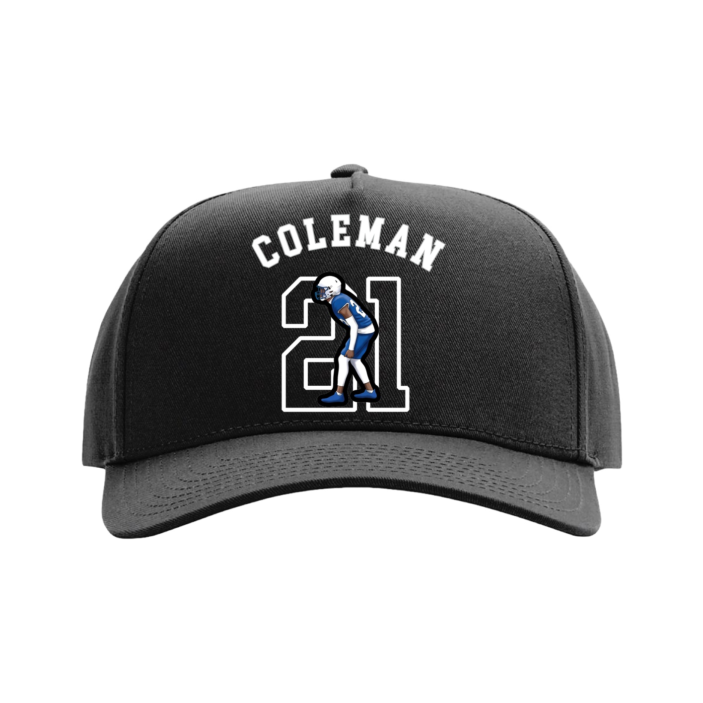 Full Fabric Five-Panel Champ Cap — Shirsey Arch in Black