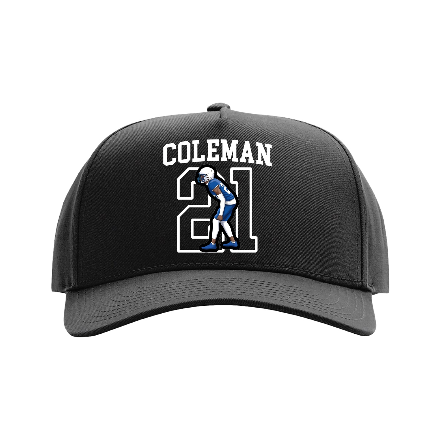 Full Fabric Five-Panel Champ Cap — Shirsey in Black