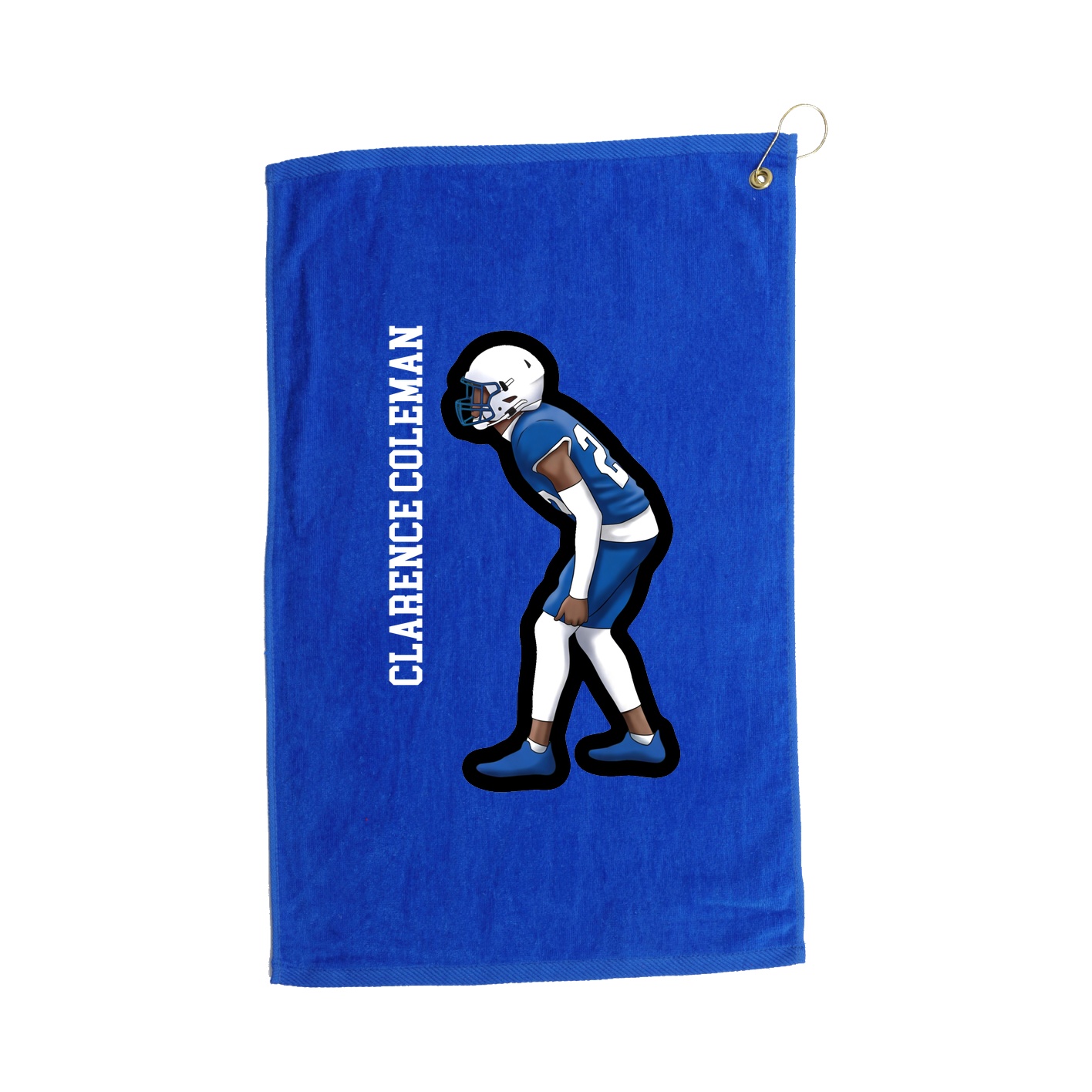Golf Towel — Name Vertical in Royal