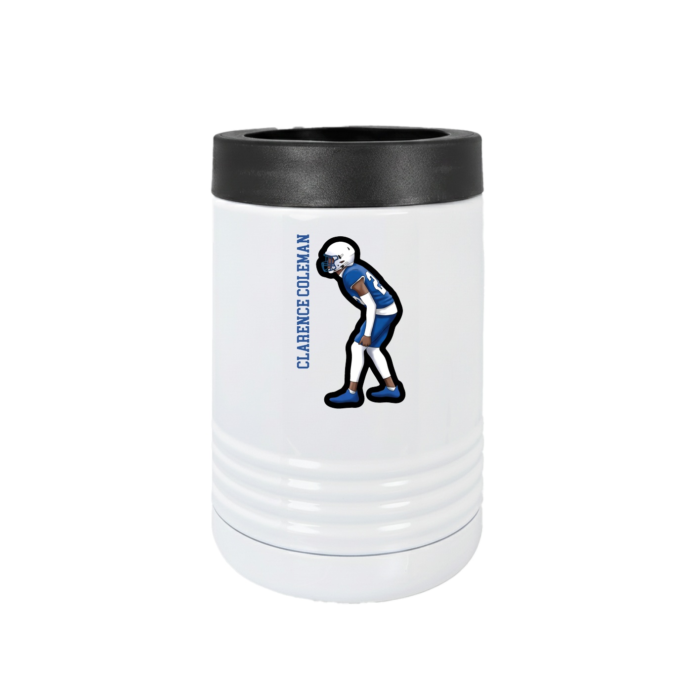 Beverage Holder — Name Vertical in White