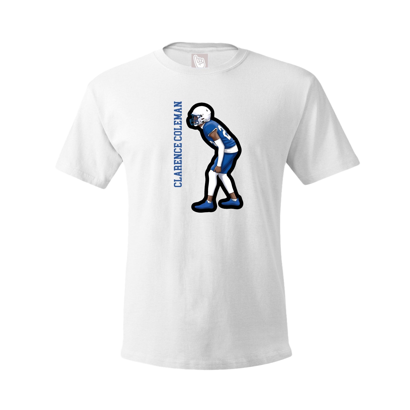 Youth Tee — Name Vertical in White