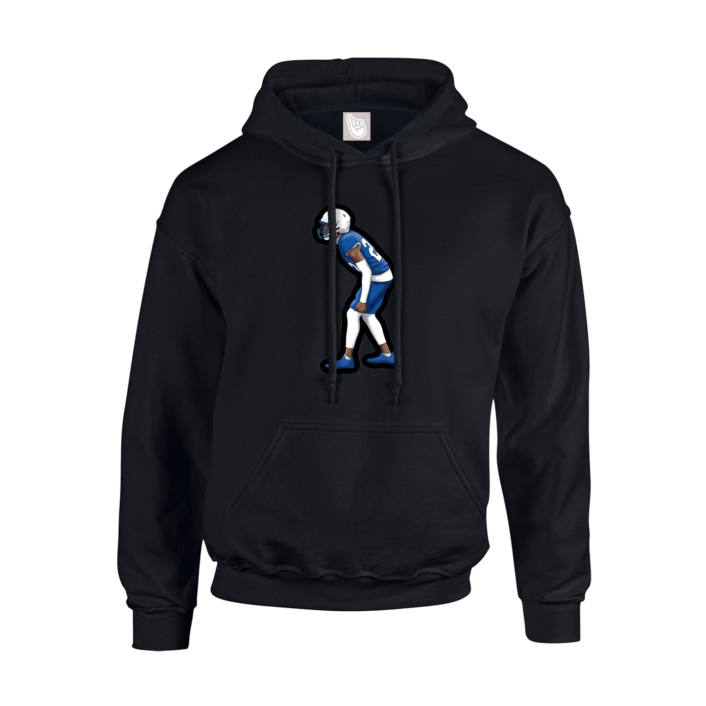 Hoodie — Name Vertical in Black
