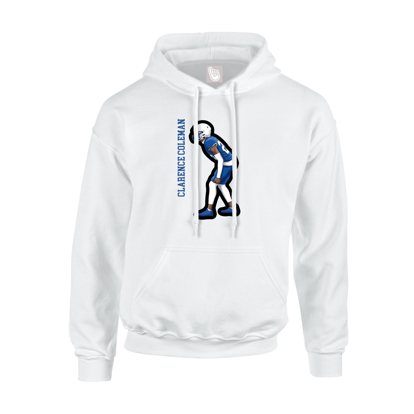 Hoodie — Name Vertical in White
