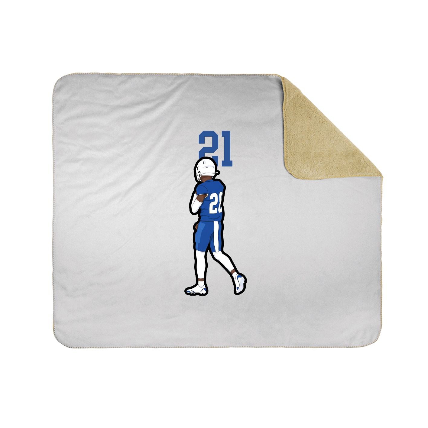 Throw Blanket — Number Top in White