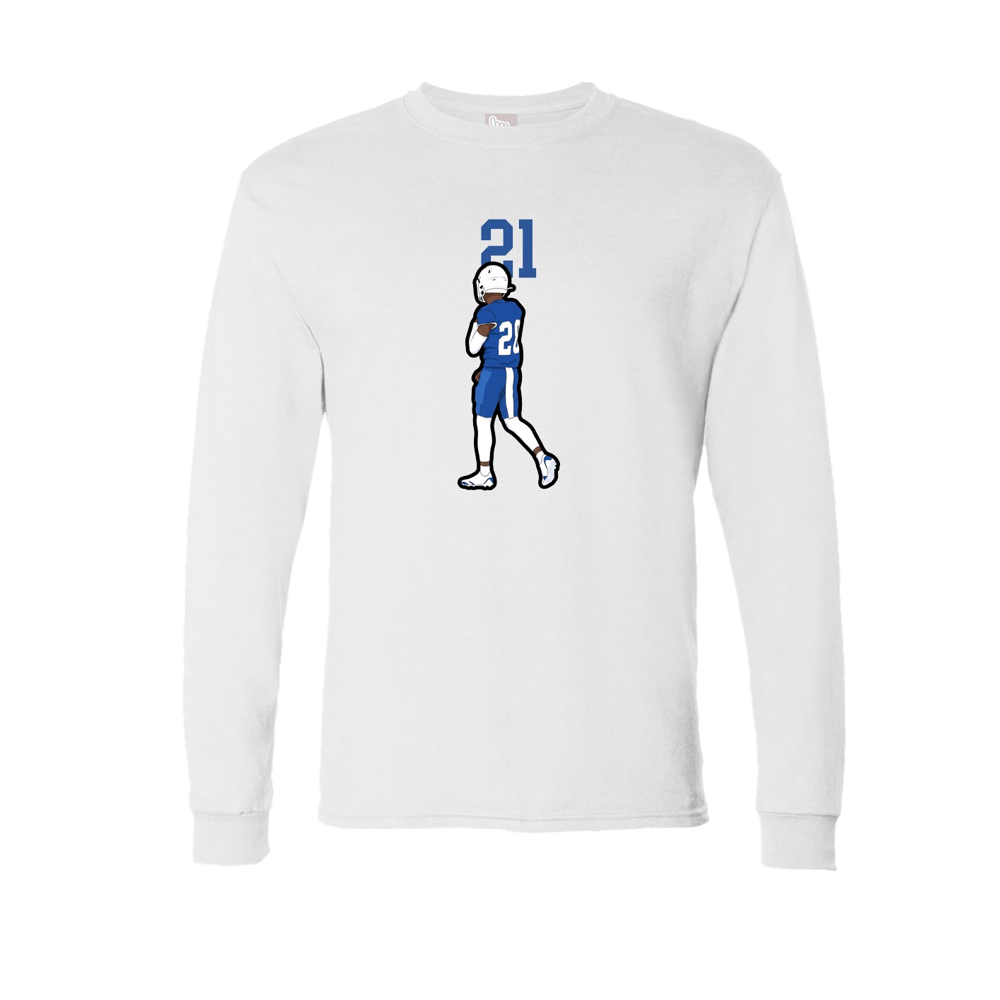 Long Sleeve Tee — Number Top in White