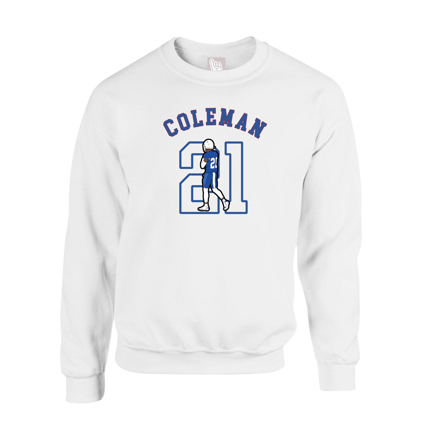 Fleece Crew — Shirsey Arch in White