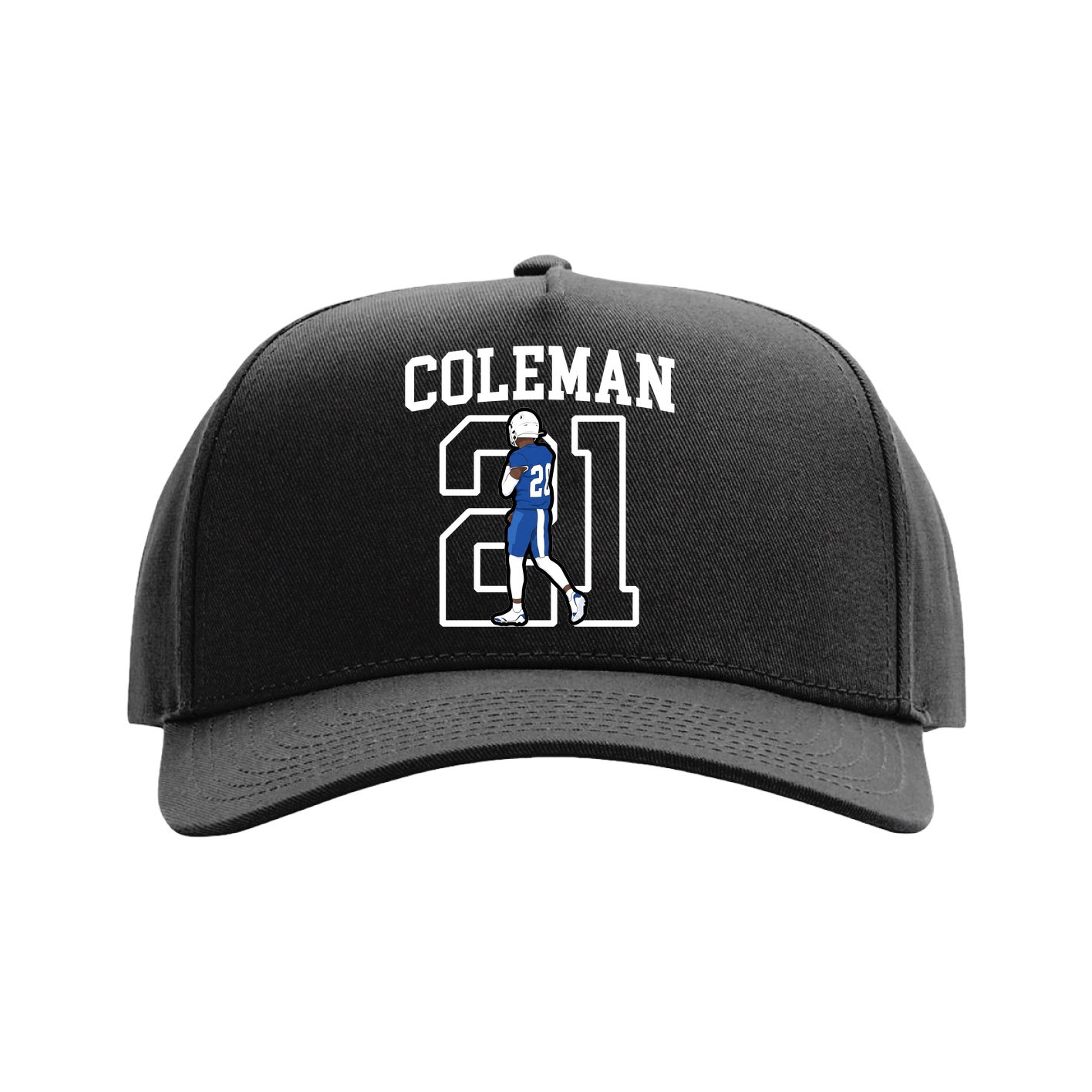 Full Fabric Five-Panel Champ Cap — Shirsey in Black