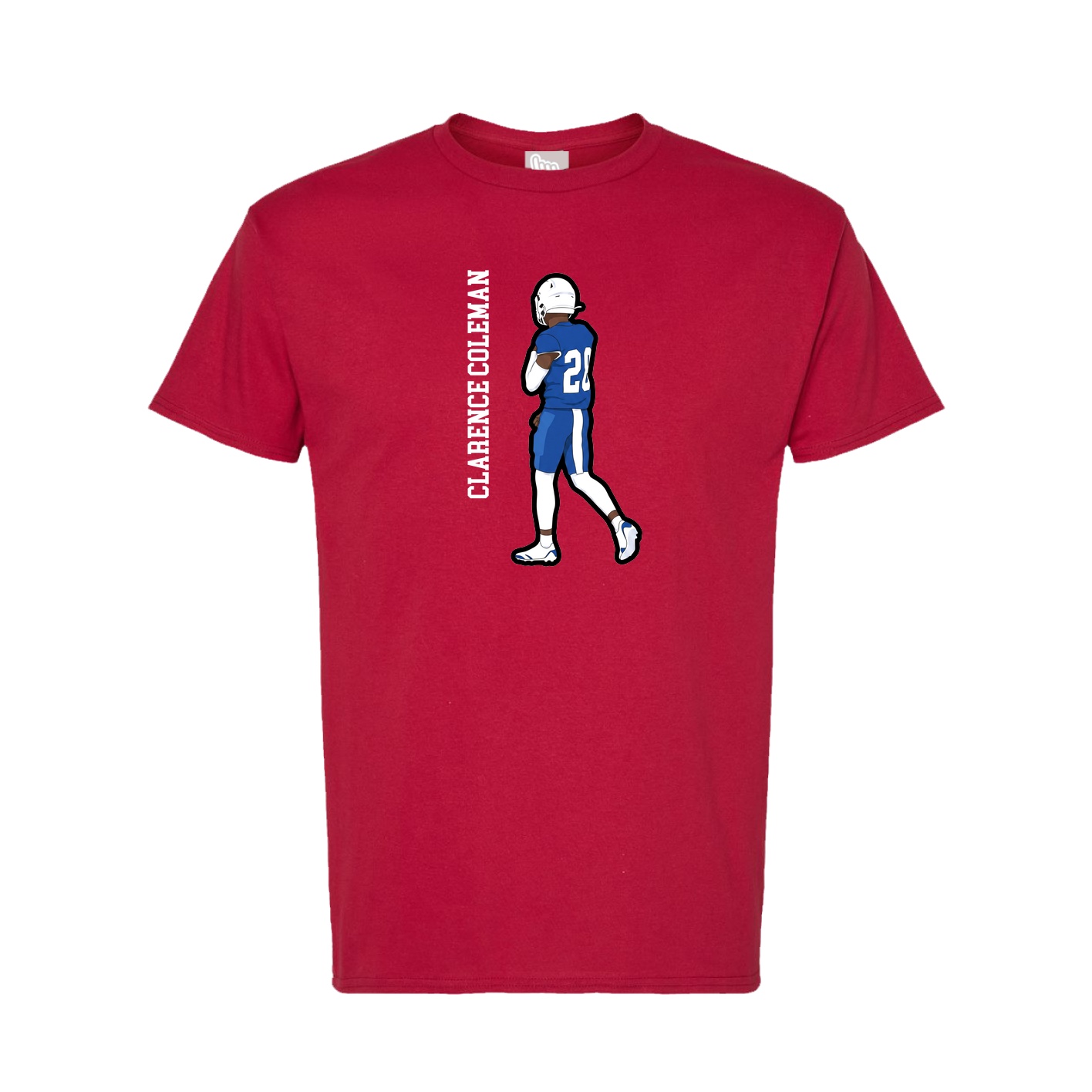 Tee — Name Vertical in Crimson