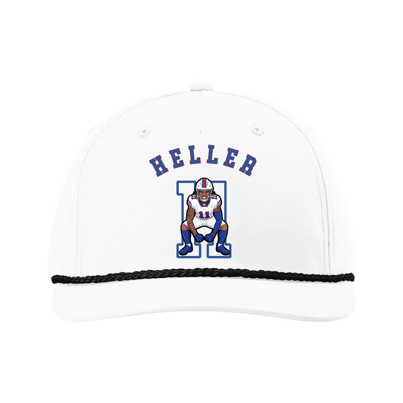 Five-Panel Classic Rope Cap — Shirsey Arch in White