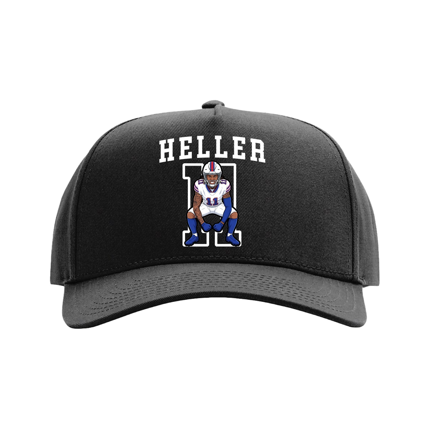 Full Fabric Five-Panel Champ Cap — Shirsey in Black