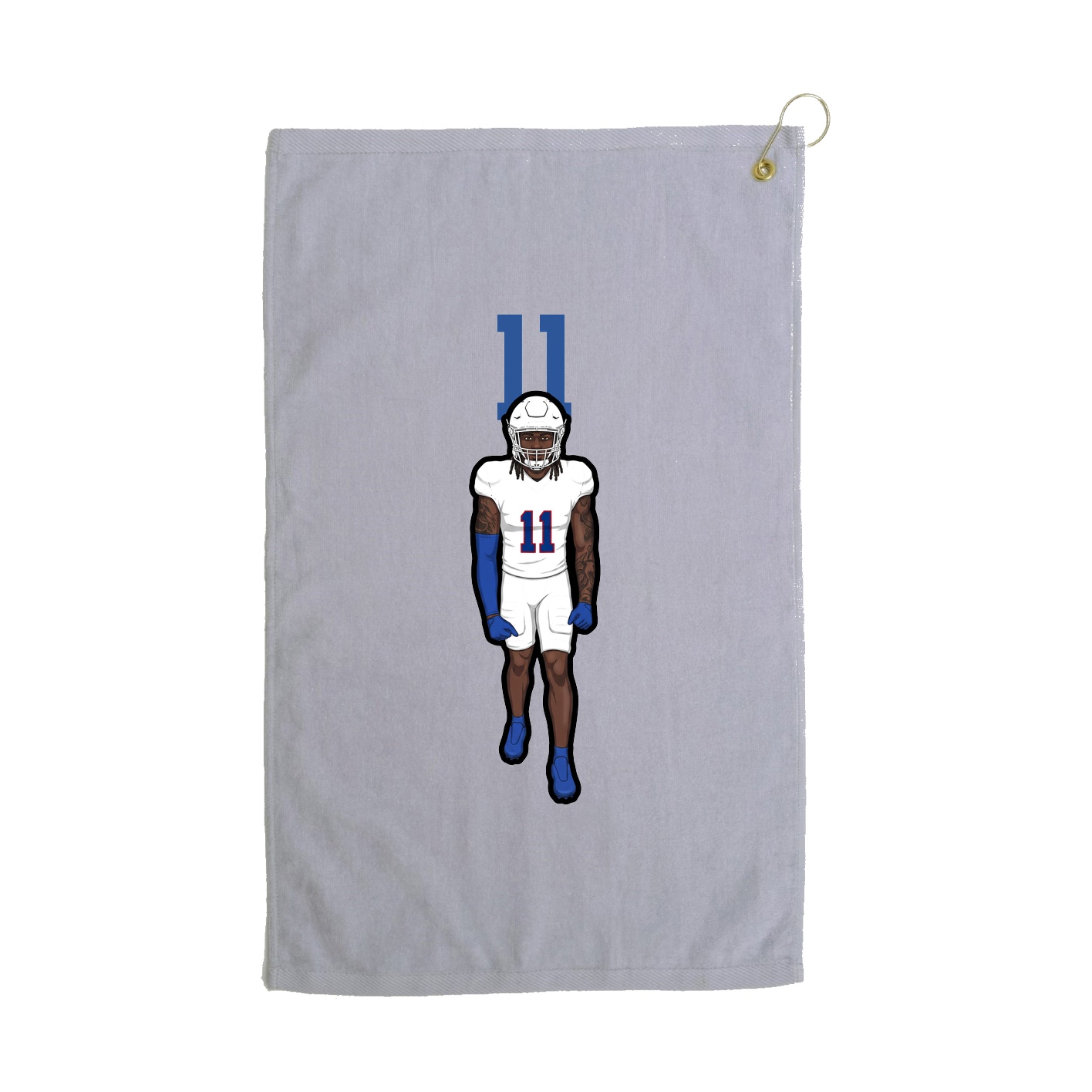 Golf Towel — Number Top in Grey