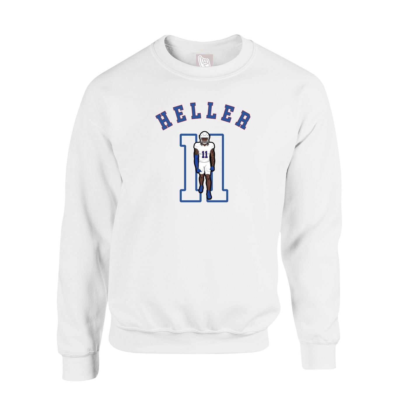Fleece Crew — Shirsey Arch in White