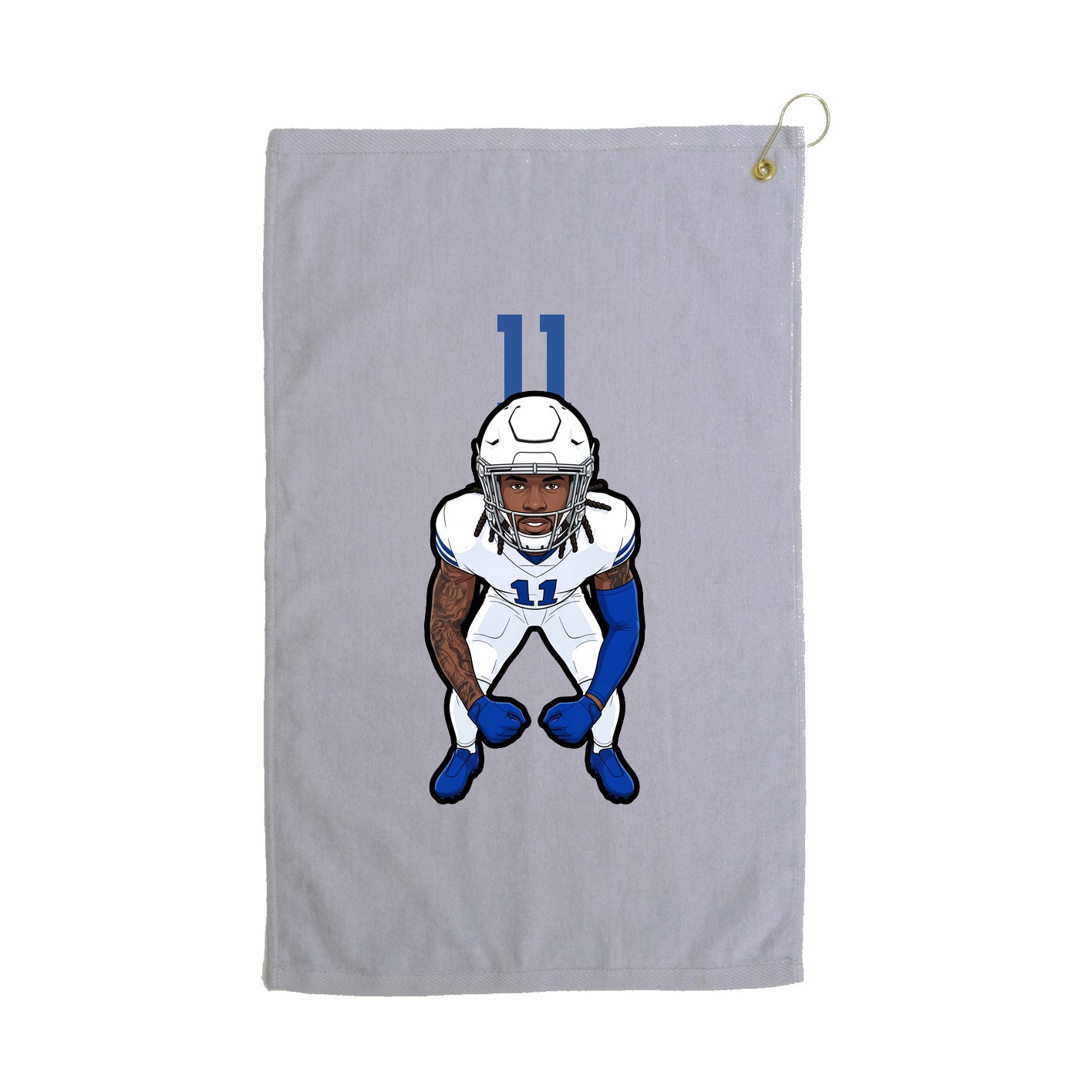 Golf Towel — Number Top in Grey