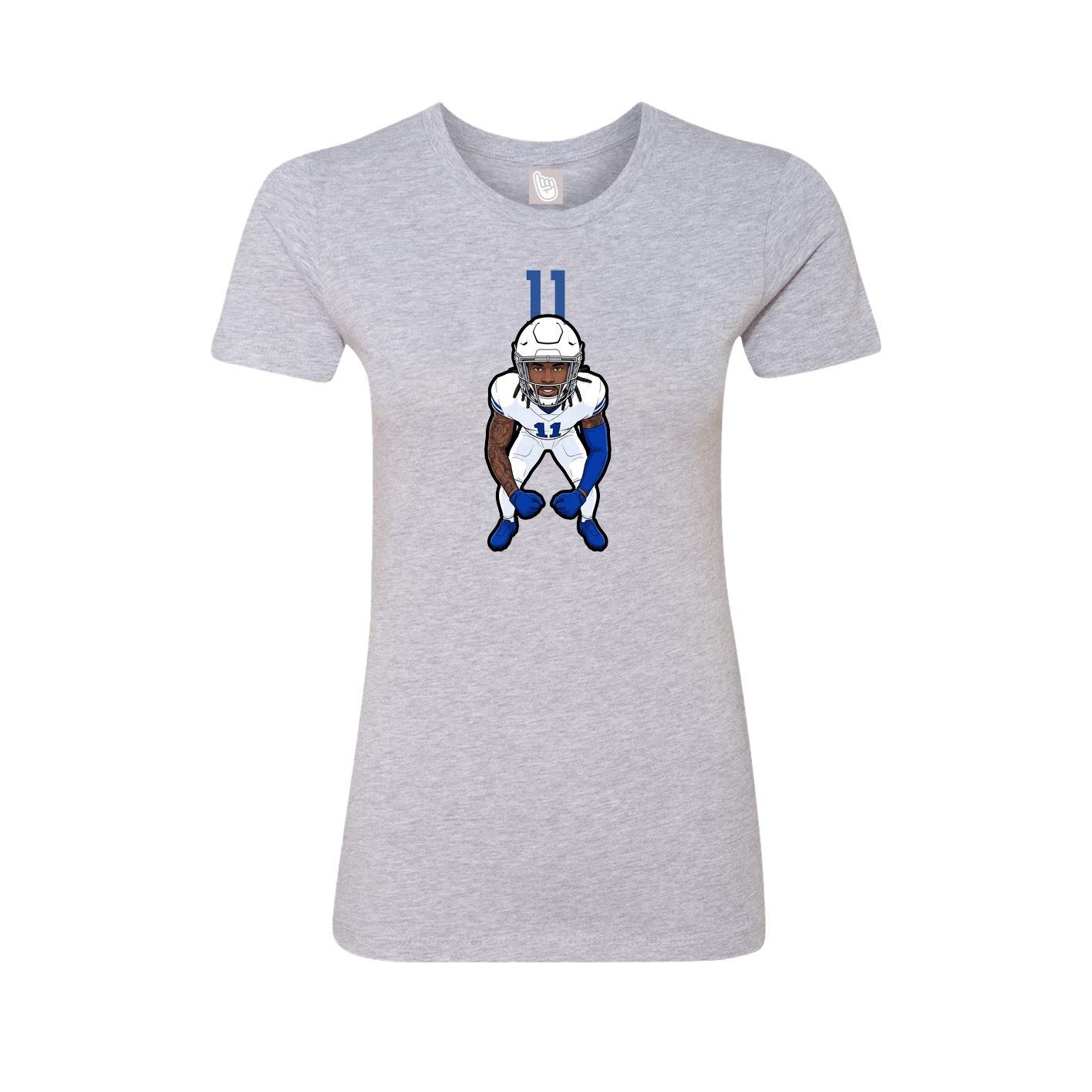 Womens Tee — Number Top in Grey