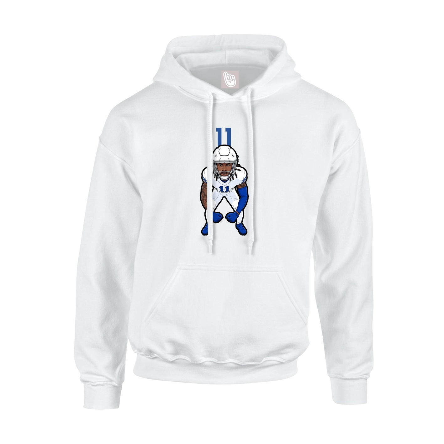 Youth Hoodie — Number Top in White