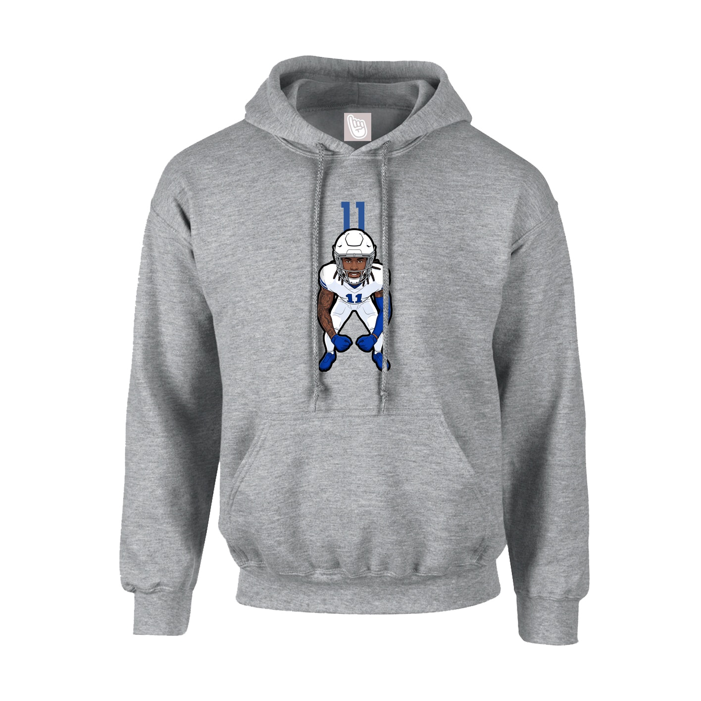 Youth Hoodie — Number Top in Grey
