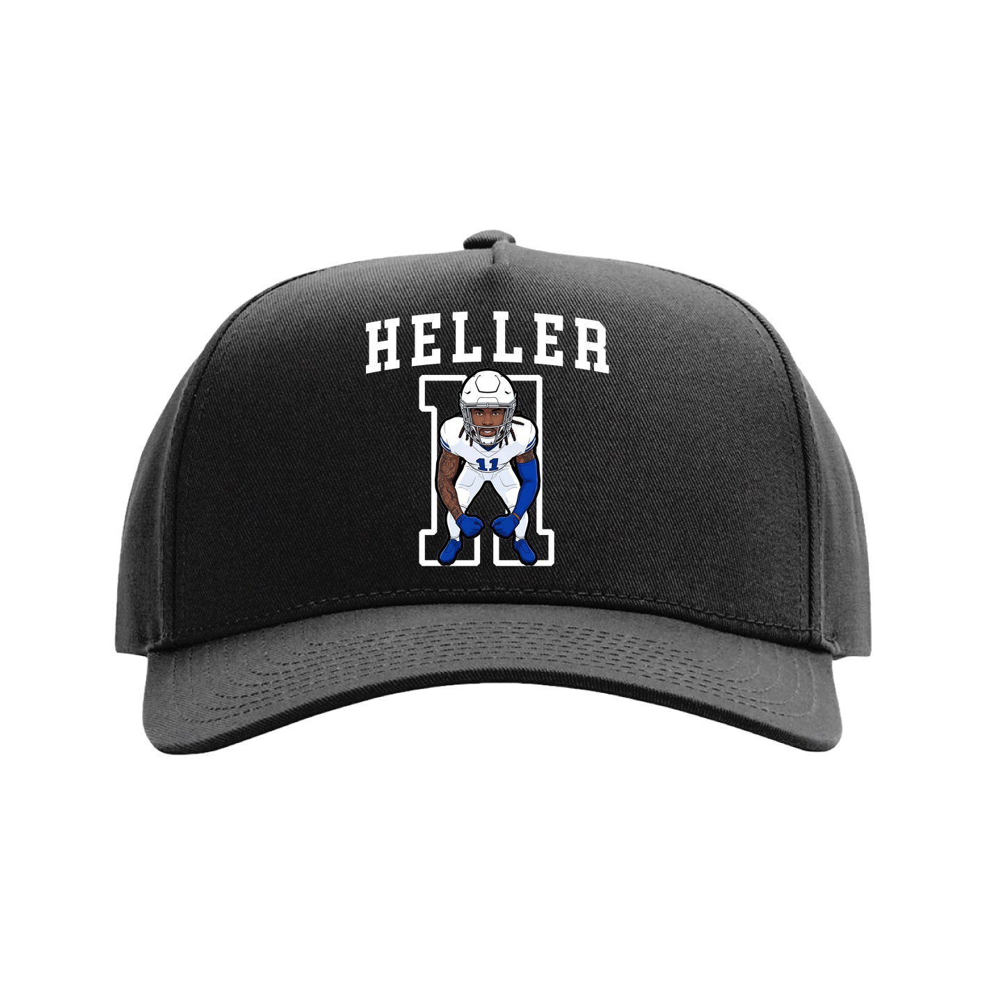 Full Fabric Five-Panel Champ Cap — Shirsey in Black