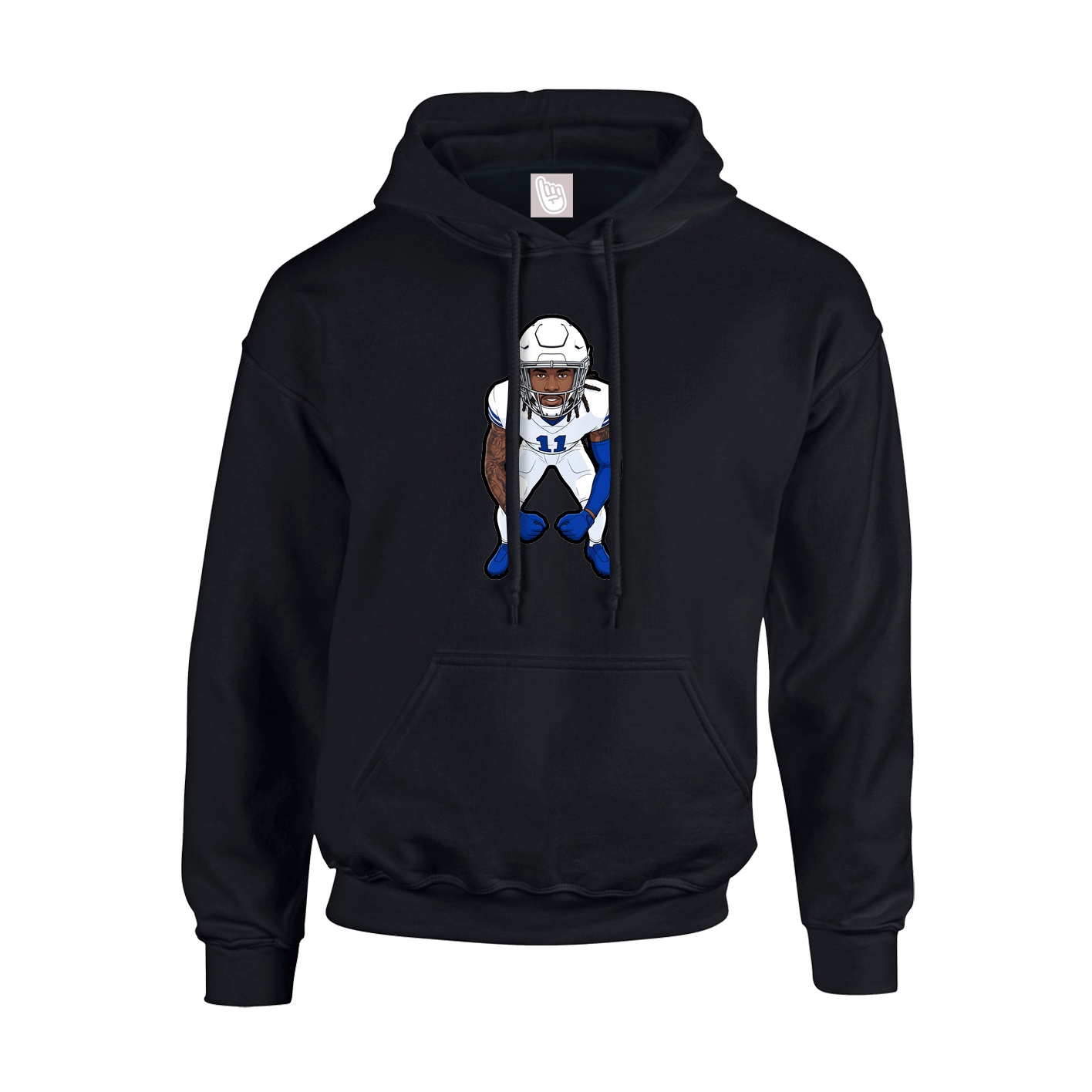 Hoodie — Name Vertical in Black