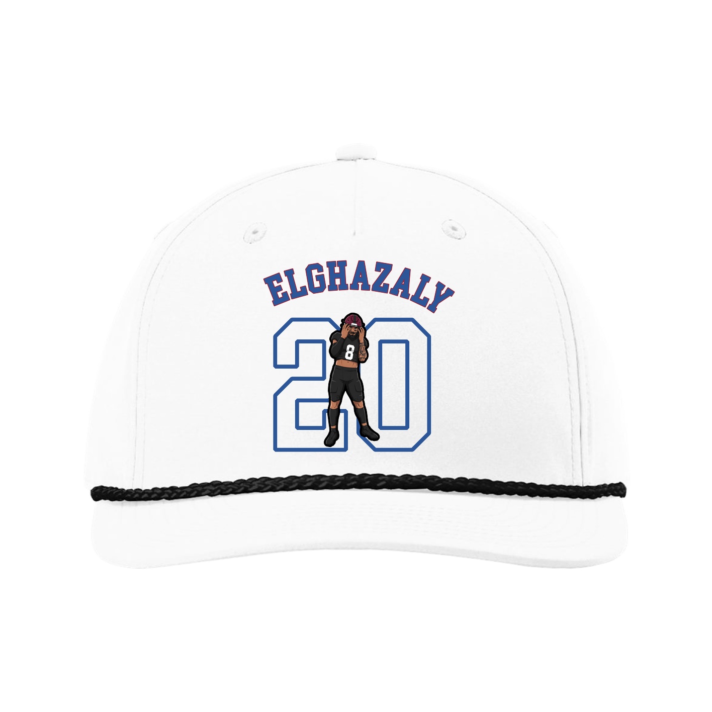 Five-Panel Classic Rope Cap — Shirsey Arch in White