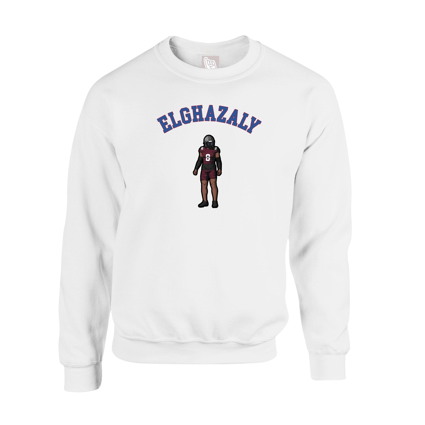 Fleece Crew — Shirsey Arch in White
