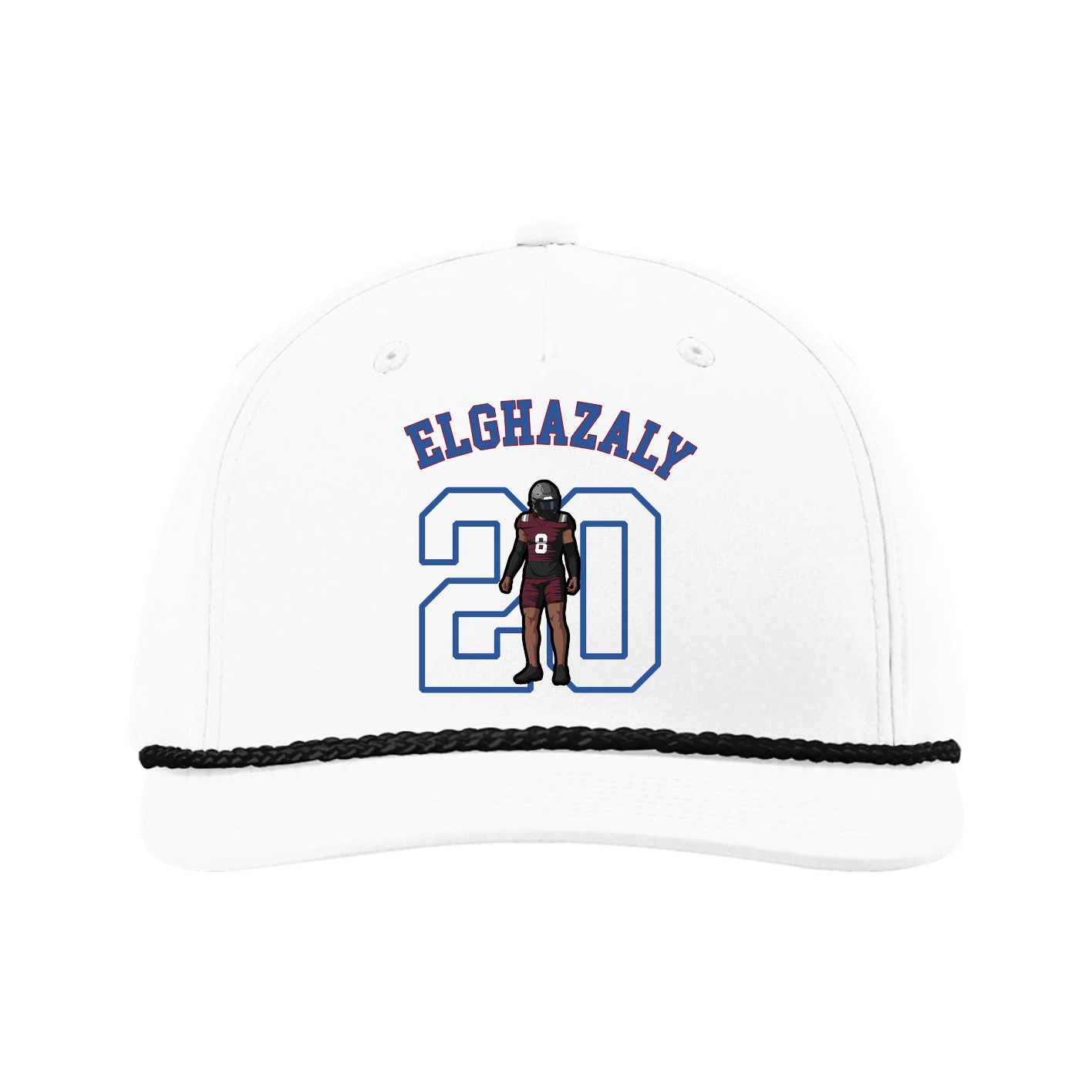 Five-Panel Classic Rope Cap — Shirsey Arch in White