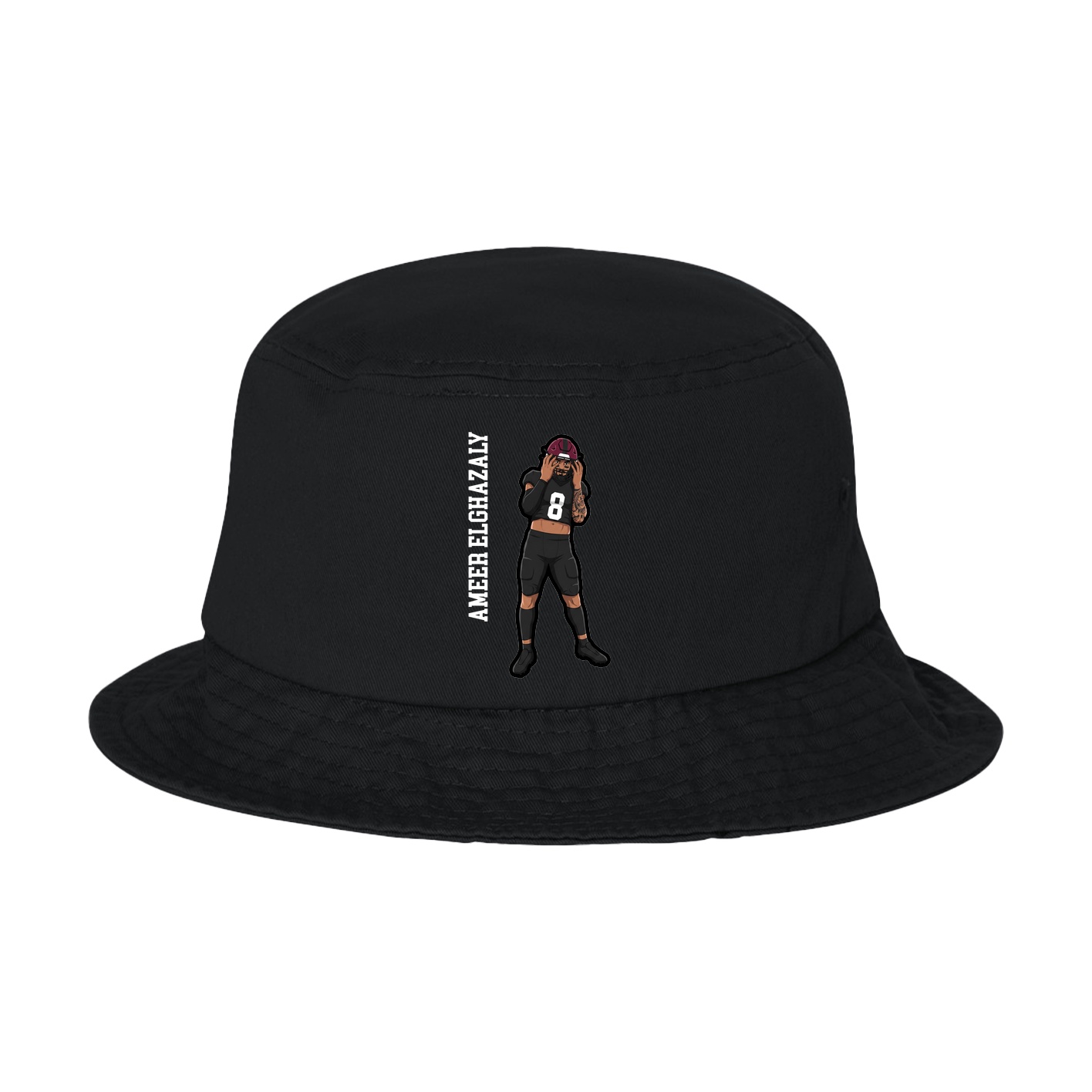 Bucket Cap — Name Vertical in Black