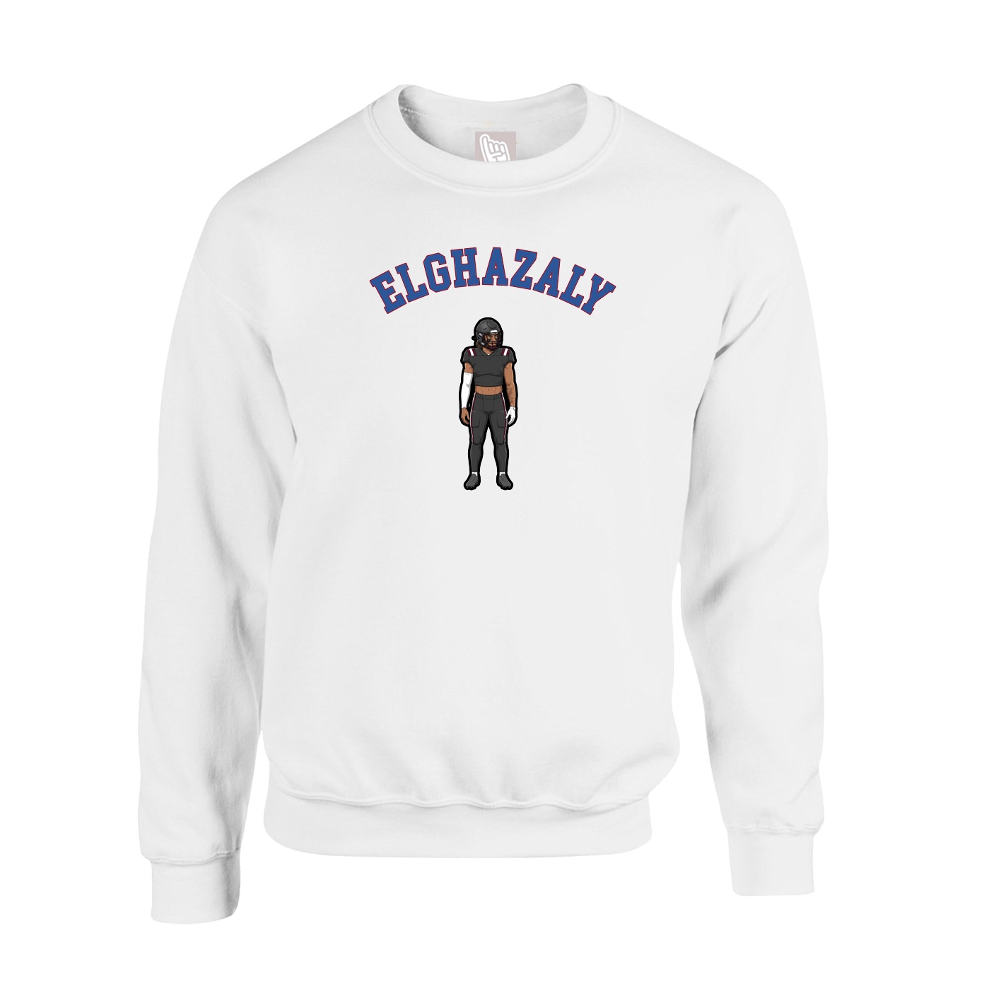 Fleece Crew — Shirsey Arch in White