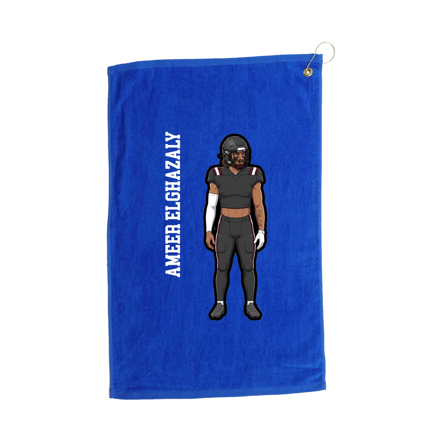 Golf Towel — Name Vertical in Royal