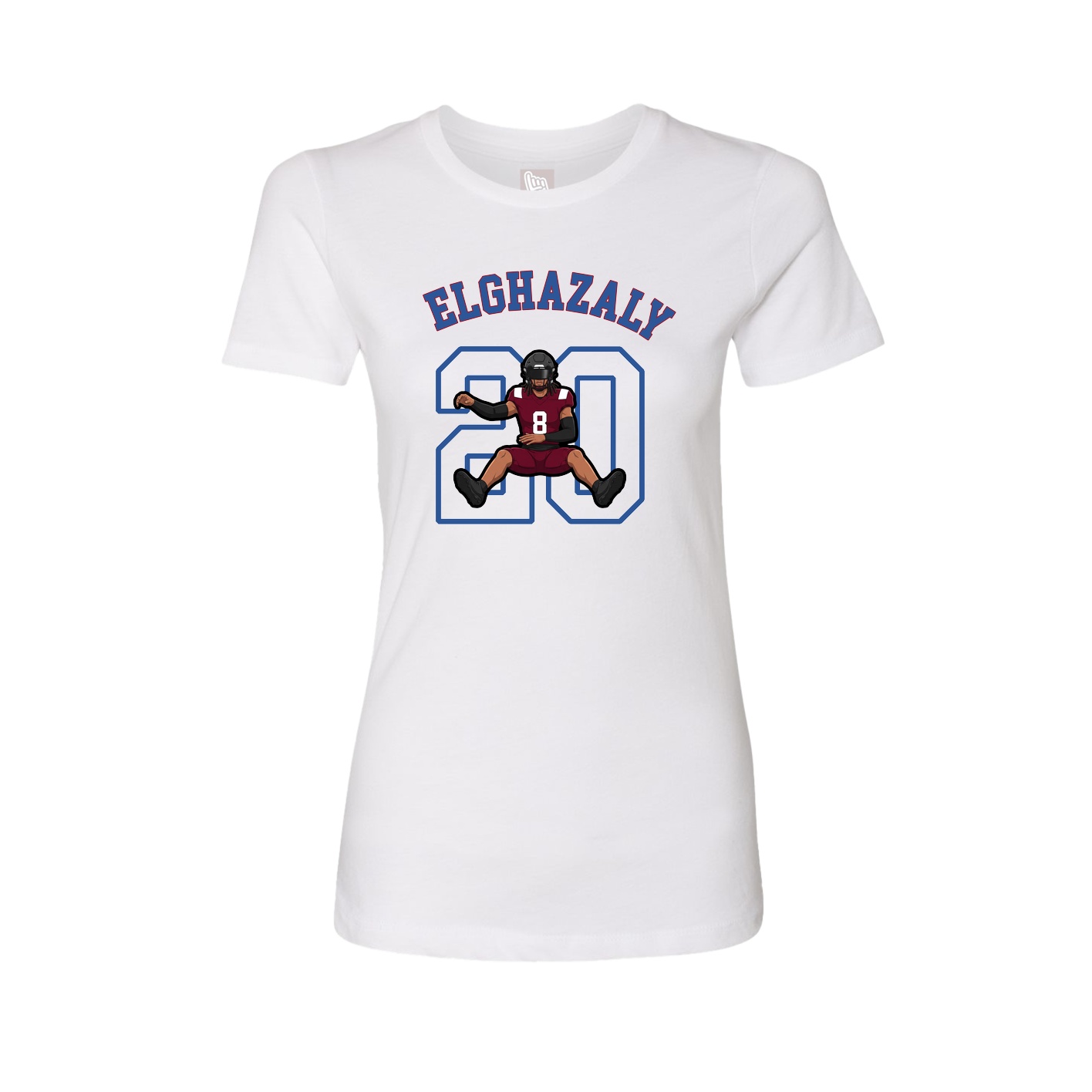 Fitted Women's Tee — Shirsey Arch in White