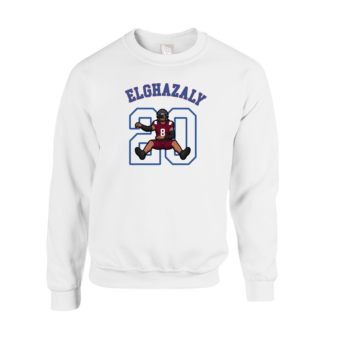 Fleece Crew — Shirsey Arch in White
