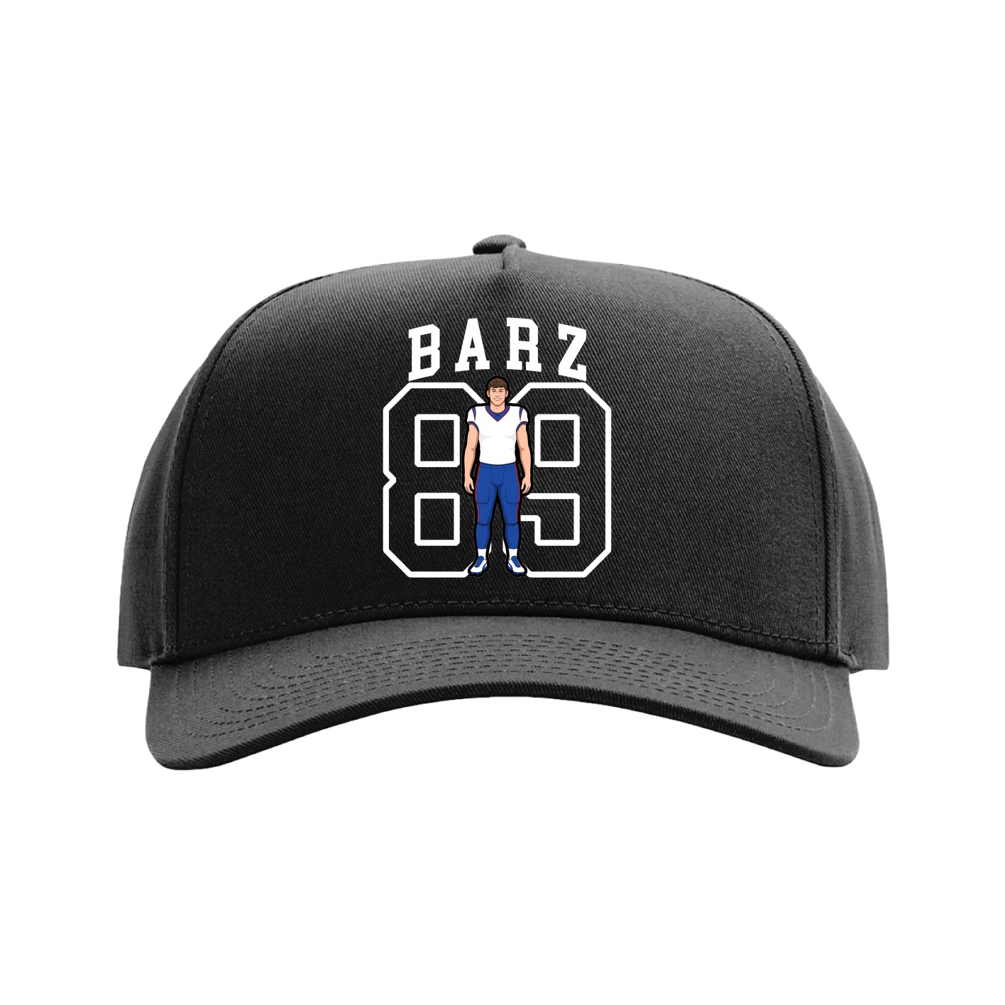 Full Fabric Five-Panel Champ Cap — Shirsey in Black