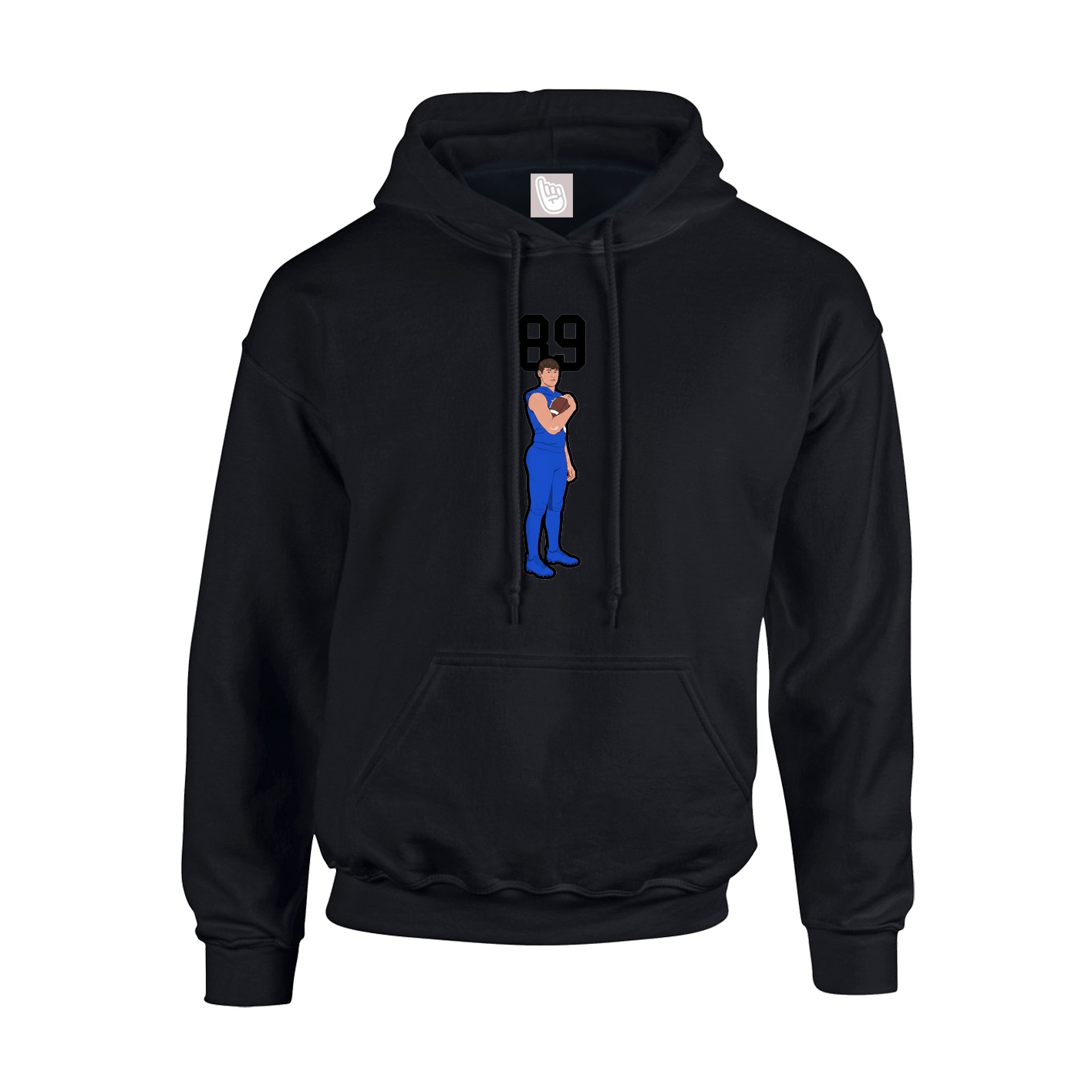 Youth Hoodie — Number Top in Black