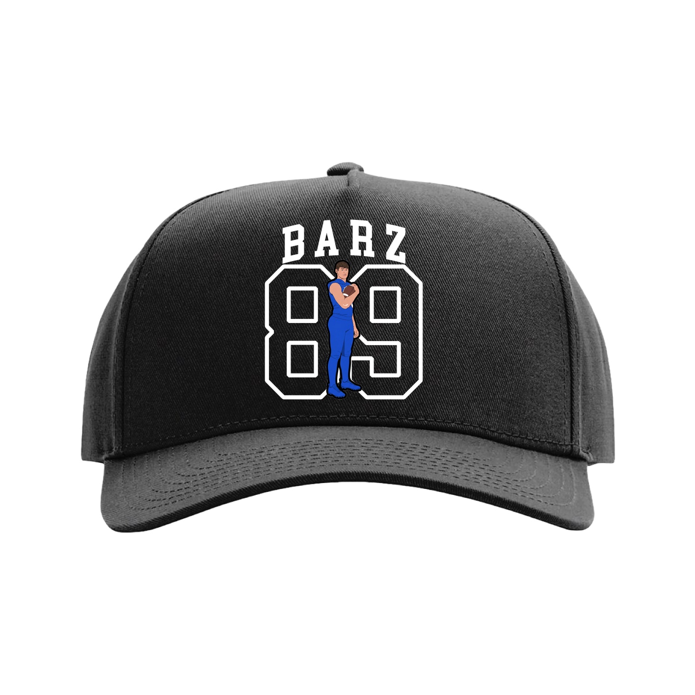 Full Fabric Five-Panel Champ Cap — Shirsey in Black