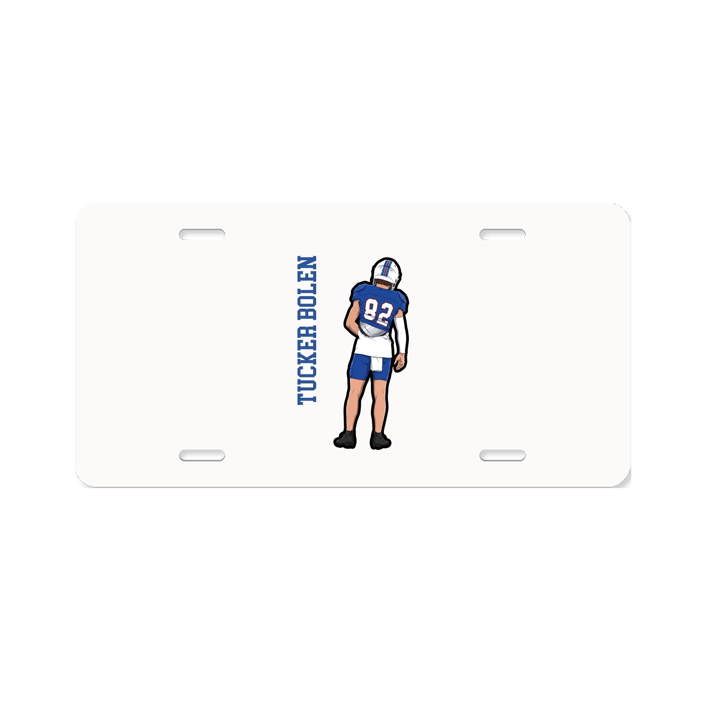 License Plate — Name Vertical in Classic