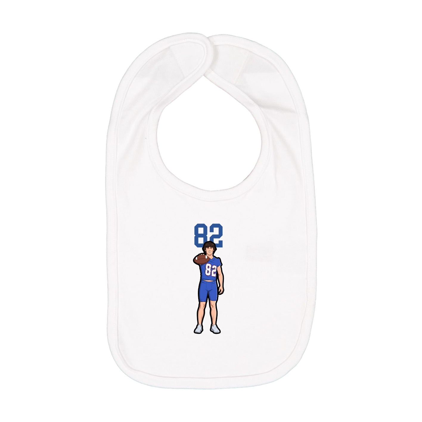 Infant Bib — Number Top in White