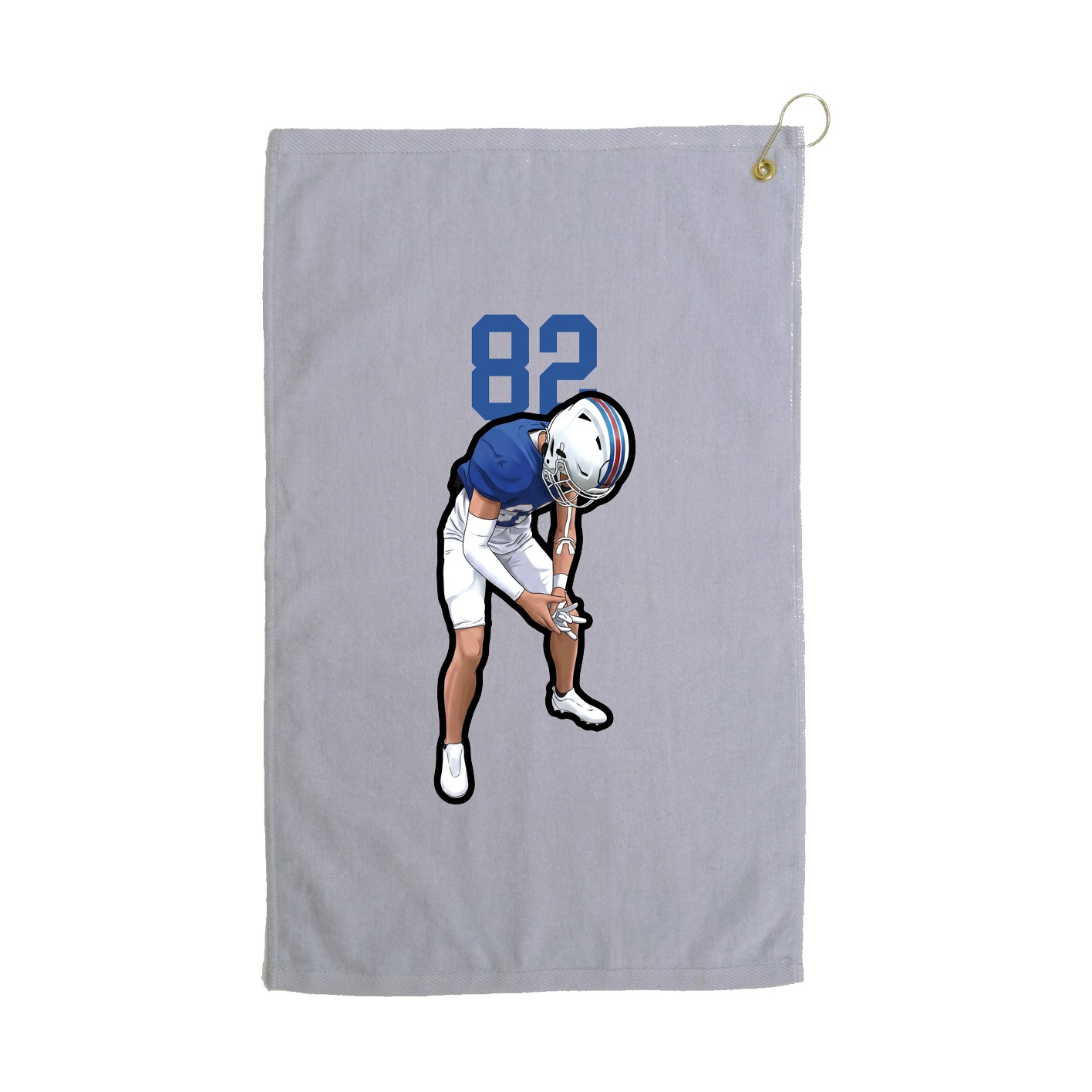 Golf Towel — Number Top in Grey