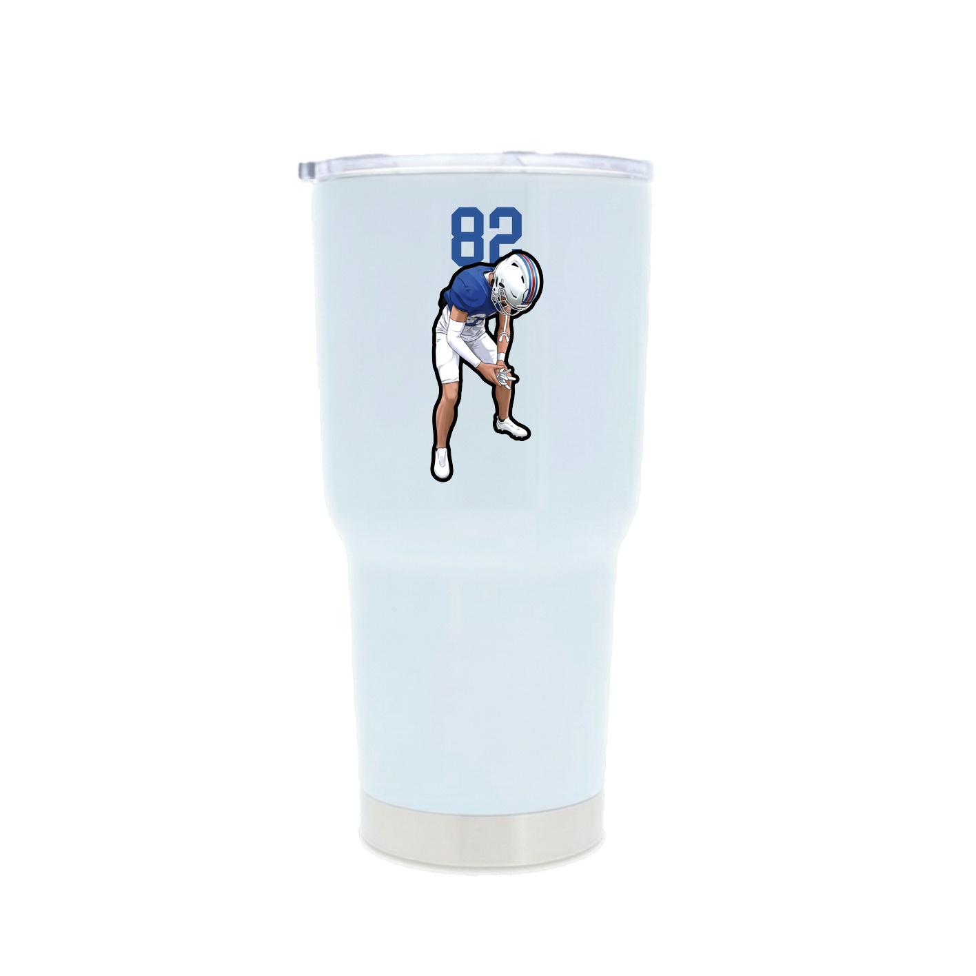 30oz Stainless Steel Tumbler — Number Top in White