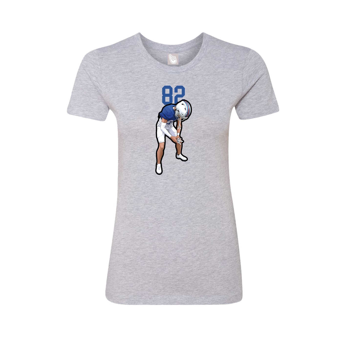 Womens Tee — Number Top in Grey