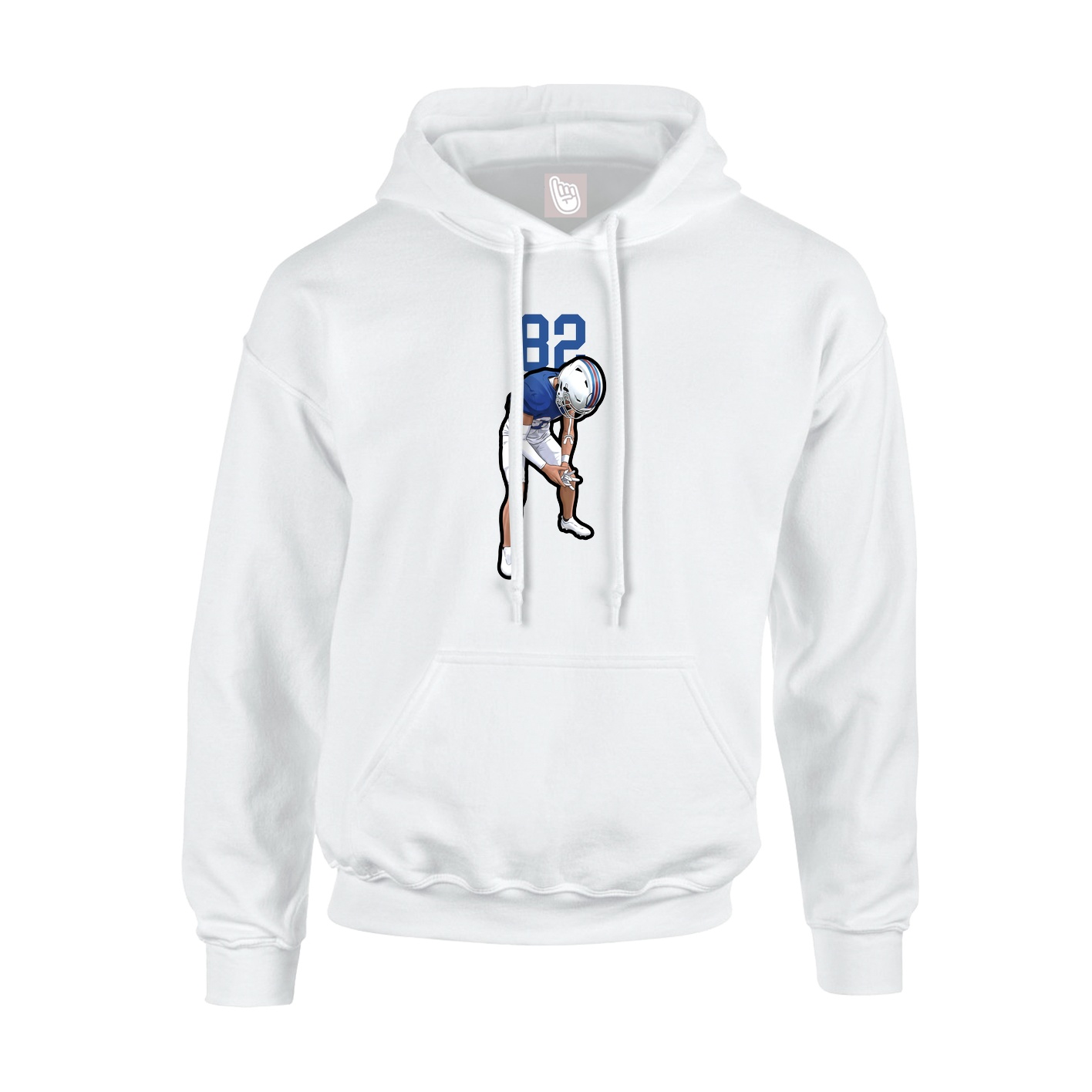 Youth Hoodie — Number Top in White