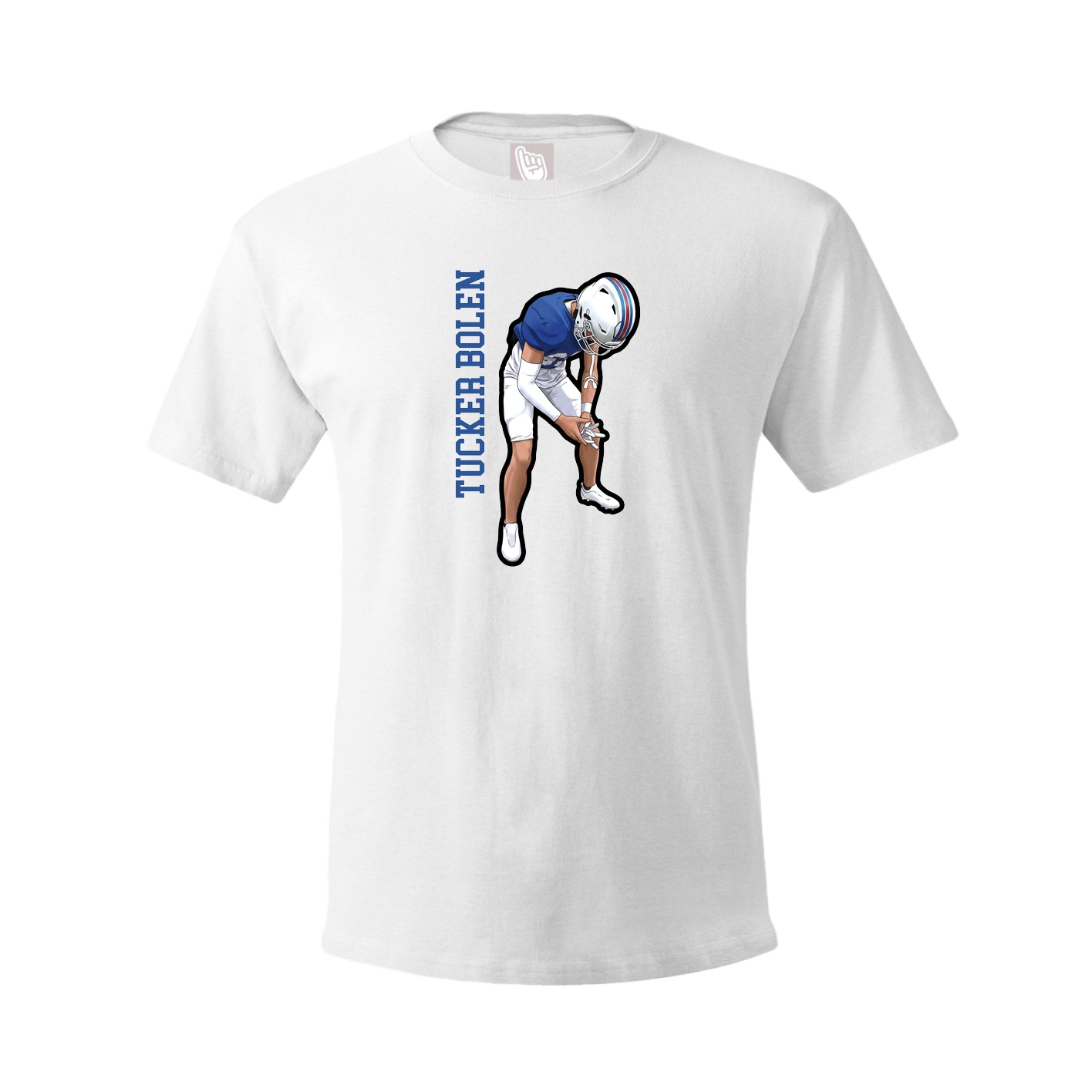 Tee — Name Vertical in White