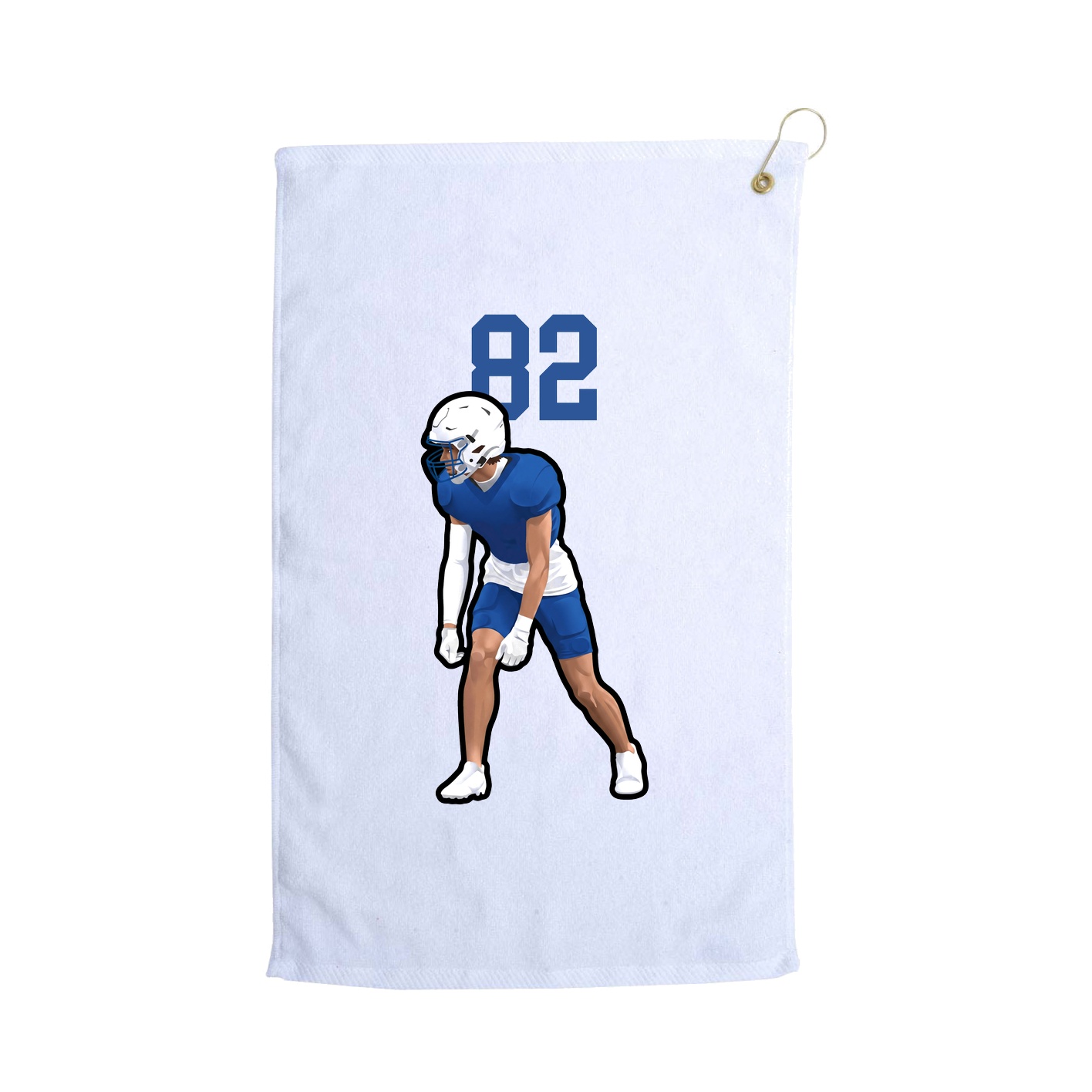 Golf Towel — Number Top in White