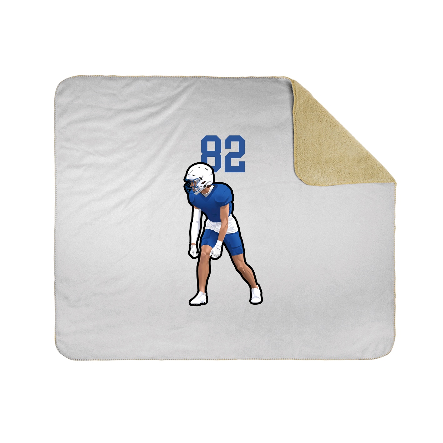 Throw Blanket — Number Top in White
