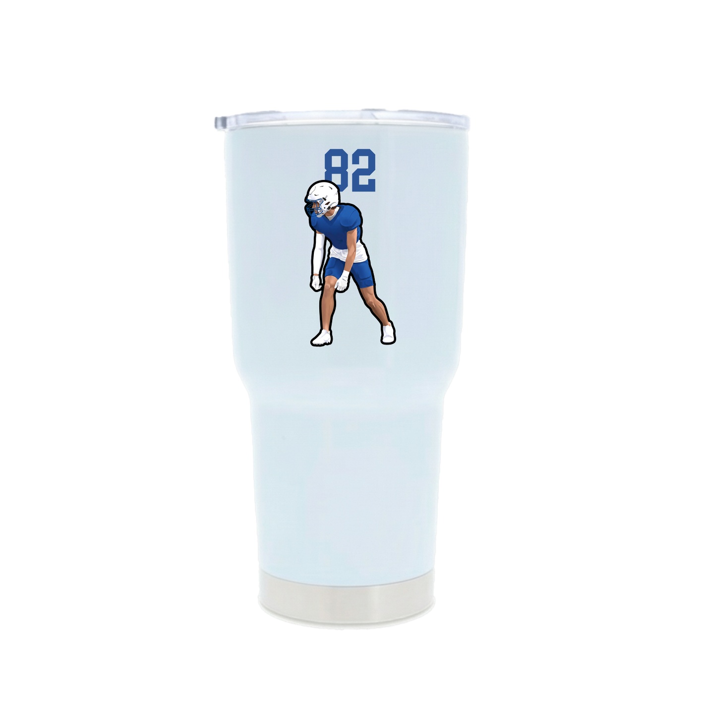 30oz Stainless Steel Tumbler — Number Top in White