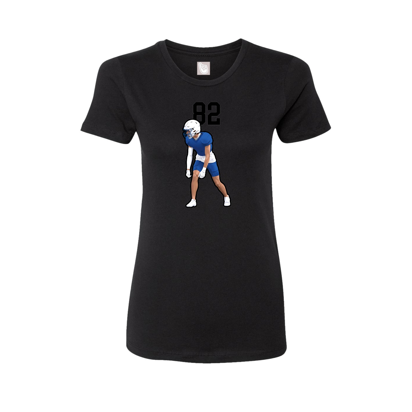 Womens Tee — Number Top in Black