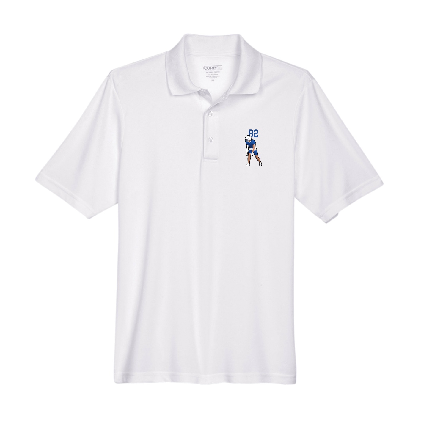 Performance Polo — Number Top in White